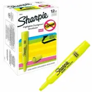 Sharpie Yellow Highlighter 25025 Tank Style Chisel Tip Fluorescent Marker 12 Ct