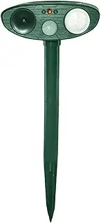 Squirrel Repellent, Deer Repellent Devices, Cat Spray Deterrent, Solar Animal Repellent with LED Flash Lights for Garden