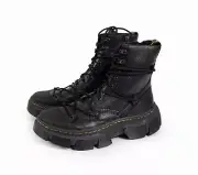New Dr. Martens DMXL 8-Eye Leather Combat Boots Black Men's 10 Women's 11 Unisex
