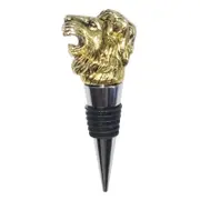 Wwxx Lion Head Red Wine Cork Lion Head Bottle Stopper Lion Head Wine Pourer Decanter Lion Head [XH] Golden