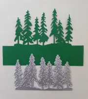 Metal cutting die Scrapbook paper Cards - Row of Pine Trees