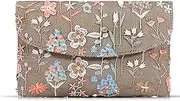 [QTKJ] Envelope Package, Clutch Purses for Women, Embroidered Flowers Straw Bag, Bohemian Handmade Handbags, Beach Bag for Vacation, Travel, Banquet (Khaki), Khaki