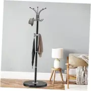 Metal Coat Rack Stand, Modern Coat Rack Freestanding with Natural Marble Base,
