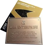 Enterprise 1701-A Dedication Plaque Star Trek Eaglemoss new in box