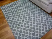 Moroccan Flat-weave Gest Shaded Grey Rubber Backed Floor Rugs Runner & Door Mats