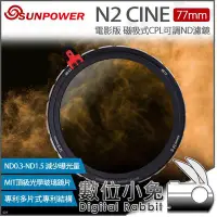 在飛比找Yahoo!奇摩拍賣優惠-數位小兔【SUNPOWER 77mm N2 CINE 電影版