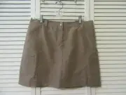 Izod Golf Skirt Women 8, NWT, Tan,2 side pockets, 2 patch pockets near hem