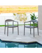Rainbow Outdoor Kennedy Set of 2 Stackable Armchairs
