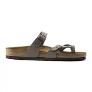 Birkenstock Mayari Birko-Flor Nubuck Sandals - Regular - Stone