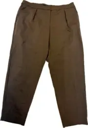 Eileen Fisher Drapey Tencel Stretch Rye Brown Ankle Pant Tapered s8dka p8866m 14