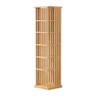 Randy & Travis Machinery 360 Rotating Bookshelf Bamboo Storage Display Rack Shel