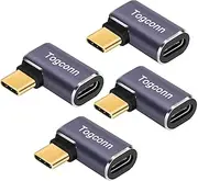 Togconn 4 Pack USB C Flat 270 Degree Adapter