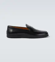 [Tod's] Tod's Leather penny loafers UK 11 black