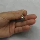 14k Yellow Gold & Diamond Silver-Tone Tahitian Pearl Pendant