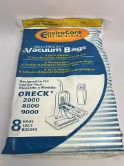 NEW Envirocare Micro Filtration Vacuum Bags Oreck 2000, 8000, 9000 8 Bags #813