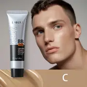Mens BB Cream, Tinted Moisturiser BB Cream Foundation, Mens Concealer Colour Correcting Cream, for Cover Blemishes C