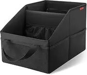 Car Organizer - Automotive Organizer for Front Seat Back Seat or Floor, Car Caddy Organizer with Divide, Handles and Multiple Mesh Pockets