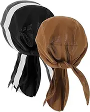 [HANABASS] 4Pcs Breathable Skull Cap for Men Women Summer Sweat Wicking Cycling Hat UV Protection Head Wraps for Running Outdoor Sports and Adventure Activities