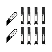 CordTech Reusable Label Straps With Buckle - 8 Pack