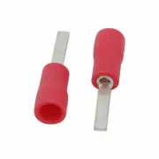 A● 50PcsFlat Needle Type DBV1.25-10Insulated Spade Wire Crimp Terminal Connector