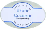 Exotic Coconut Shampoo Soap Bar By Eclectic Lady, 4 oz Bar