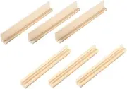 Toddmomy Wooden Domino Holder 6pcs Stands Gaming Accessory Stable Base DIY Supply Displaying Base for Dominoes