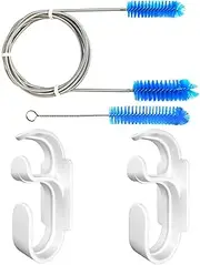 4 Piece Accessories for CPAP Hose,Hose Hanger and Cleaning Brush for CPAP Mask,Tubing Holder Organize Cleaning Set,7 Feet Flexible + 7 Inches Handy Steel Wire Brush