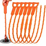 Drain Clog Remover Snake 20in 6Pack Flexible Durable for Sinks Showers Tubs
