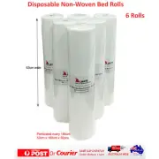 6 X Disposable Bed Rolls Beauty Bed Roll Massage Table Covers 53cmX180cmX50Pcs