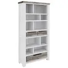 SCARBRO HAMPTONS SOLID ACACIA TIMBER BUFFET BOOKCASE BOOKSHELF DISPLAY CABINET