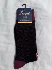 New PARQUET BRAND MEN'S SUSHI Crew Socks SUSHI ALL OVER Shoe Sz 6-12.5