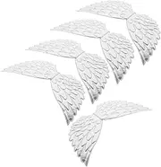 OATIPHO 5pcs Bag Charms Angel Costumes for Alien Costume Stylish Wing Props Fairy Wings Adult Angel Costumes for Wing Costume Props Beads Apparel Polyester Angel Wing Silver