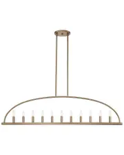 Crystorama Abbott 11-Light Vibrant Gold Linear Chandelier