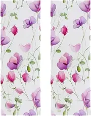 Hand Towels for Bathroom,Gym Towels for Working Out,Sports Towel,Floral Purple Flowers Vintage,2-Pc