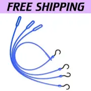 30-Inch Heavy Duty Bungee Cords with Loop-End – 4 Pack, Durable Blue Straps