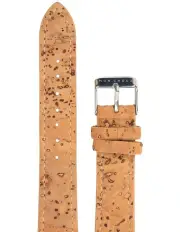 [Mon Choux] Natural Vegan Watch Strap 18mm in Tan/Silver