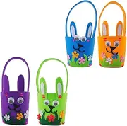 Generic 4pcs Educational for Education Easter Baskets Easter Food Eggs Basket Kit Easter Basket Stuffers DIY Basket Crafts