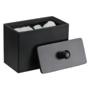 Cotton Swab Holder, Qtip Holder Dispenser with Lid, 2 Compartments Cotton Bal...