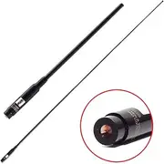 [TengKo] RH-660S SMA Plug Dual Band FM UHF 144/430 MHz Telescopic Antenna High Performance Two-Way Radio Antenna for Wouxun KG UV8D / 9D Plus Walkie Talkie