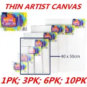 Blank Painting Canvas Artist Stretched White Primer Oil Acrylic Board Frame 4050