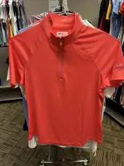 NWT WOMEN'S GREG NORMAN POLO, SIZE: M, COLOR: CORAL (C322)