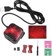 NUZAMAS Red Star Projector Night Light USB Car Roof Lights, Rotation Romantic Interior Plug and Party Play, AUTO Vehicle Truck RV Boat Caravans Lights Kit TV Home Decoration