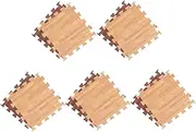 Mikinona 10Pcs Wood Grain Eva Interlocking Floor Mats Puzzle Tiles for Playroom Gym Exercise Safe Cushioned Surface Thickened Design for Versatile Use
