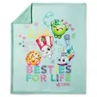 Shopkins Besties for Life Super Soft Light Blue Sherpa Throw Blanket, 50" x 60"