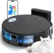 Kewbily Robot Vacuum and Mop Combo, LiDAR Navigation with Ultra Slim Design, Smart Mapping Robotic Vacuum Cleaner, 9000Pa Suction, Customizable Cleaning for Pet Hair, Carpets, and Hard Floors