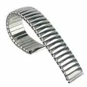 18 mm Silver Expansion Watch Band Strap Flexible Stainless Steel Bracelet Bangle