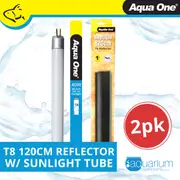 Aqua One 120cm Reflector Kit 2pk - Includes Single T8 36W w/ Sunlight Tube (46499-SK)