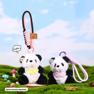 Backpack Decoration Panda Plush Doll Bag Pendant Plush Key Ring Women Girls