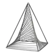 Mercana Risley 8L X 8W Gray Metal Triangular Decorative Object in Gunmetal