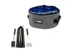 Kings Plus Clear Top Round Bag Canvas+ BBQ Tools Stainless Steel | 3-Pack